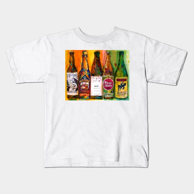 Fancy Beers Combo Man Cave Kids T-Shirt by dfrdesign